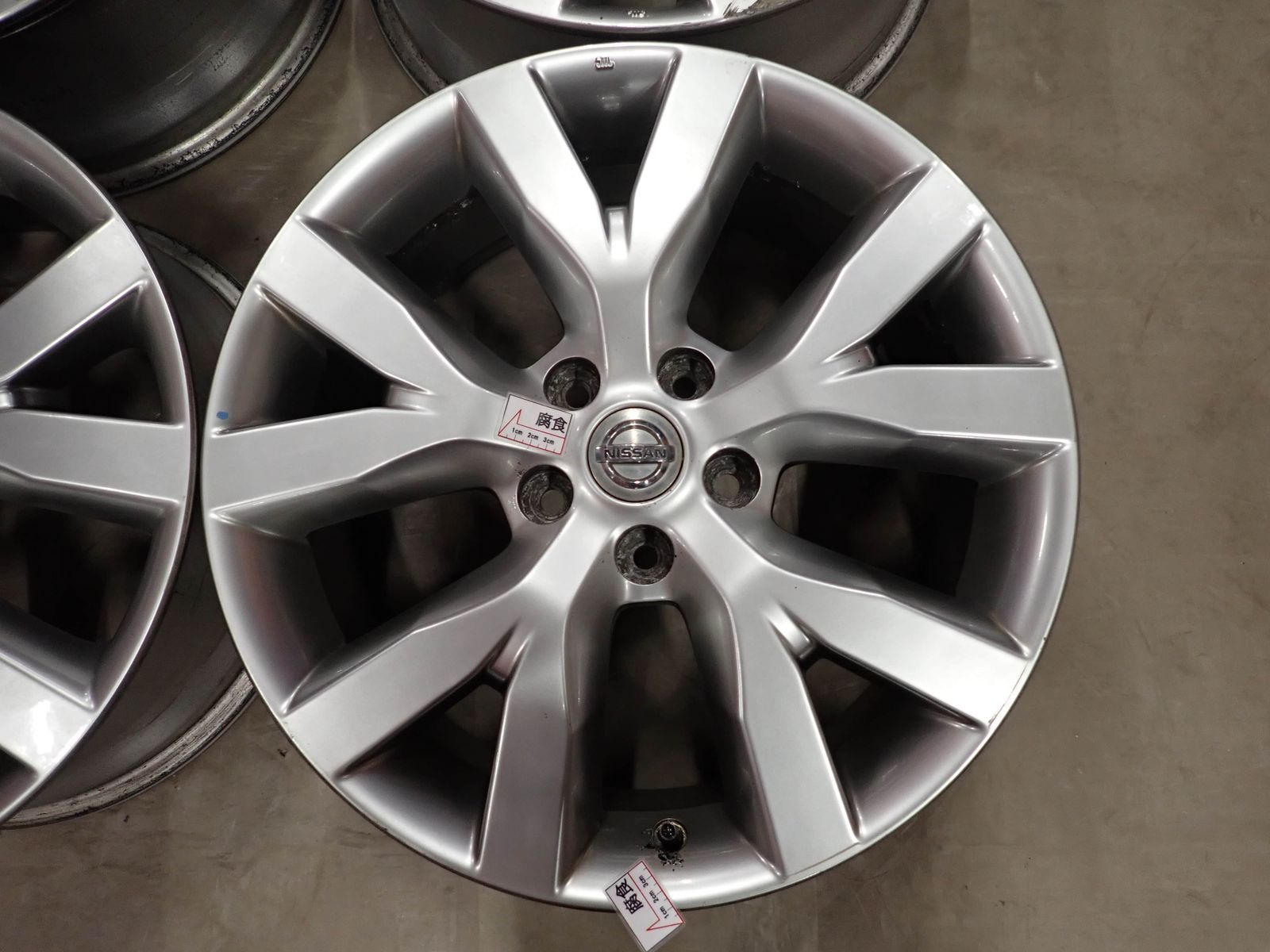 4本SET 会社宛 送料無料 18×7.5J 日産 純正 アルミ 5穴 PCD114.3mm +50