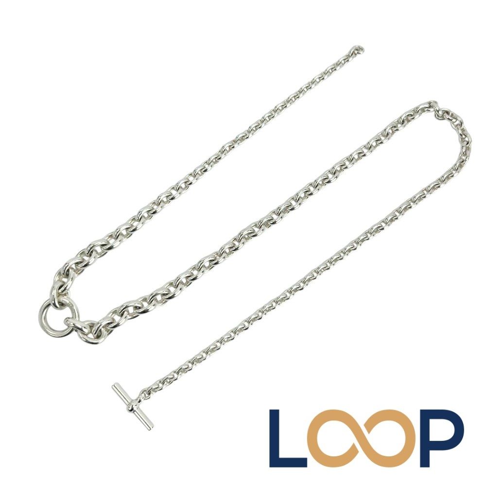 エルメス ■美品■ クレッシェンド チェーン ネックレス アクセサリー SV925 シルバー 【692659】1