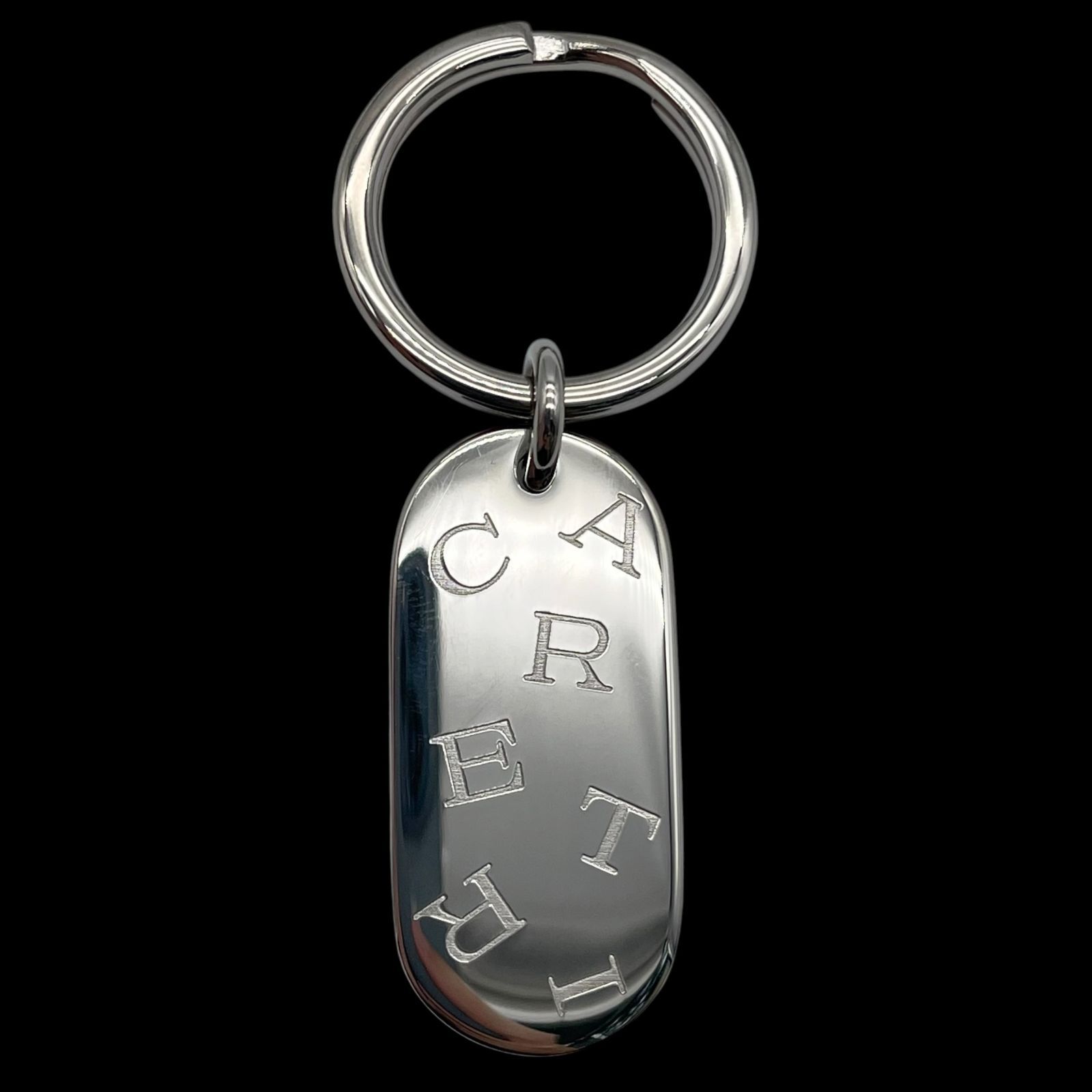 【美品】Cartier カルティエ チャーム シルバー キーホルダー 極美品 Cartier カルティエ デコールオーバルキーリング ロゴ チャーム