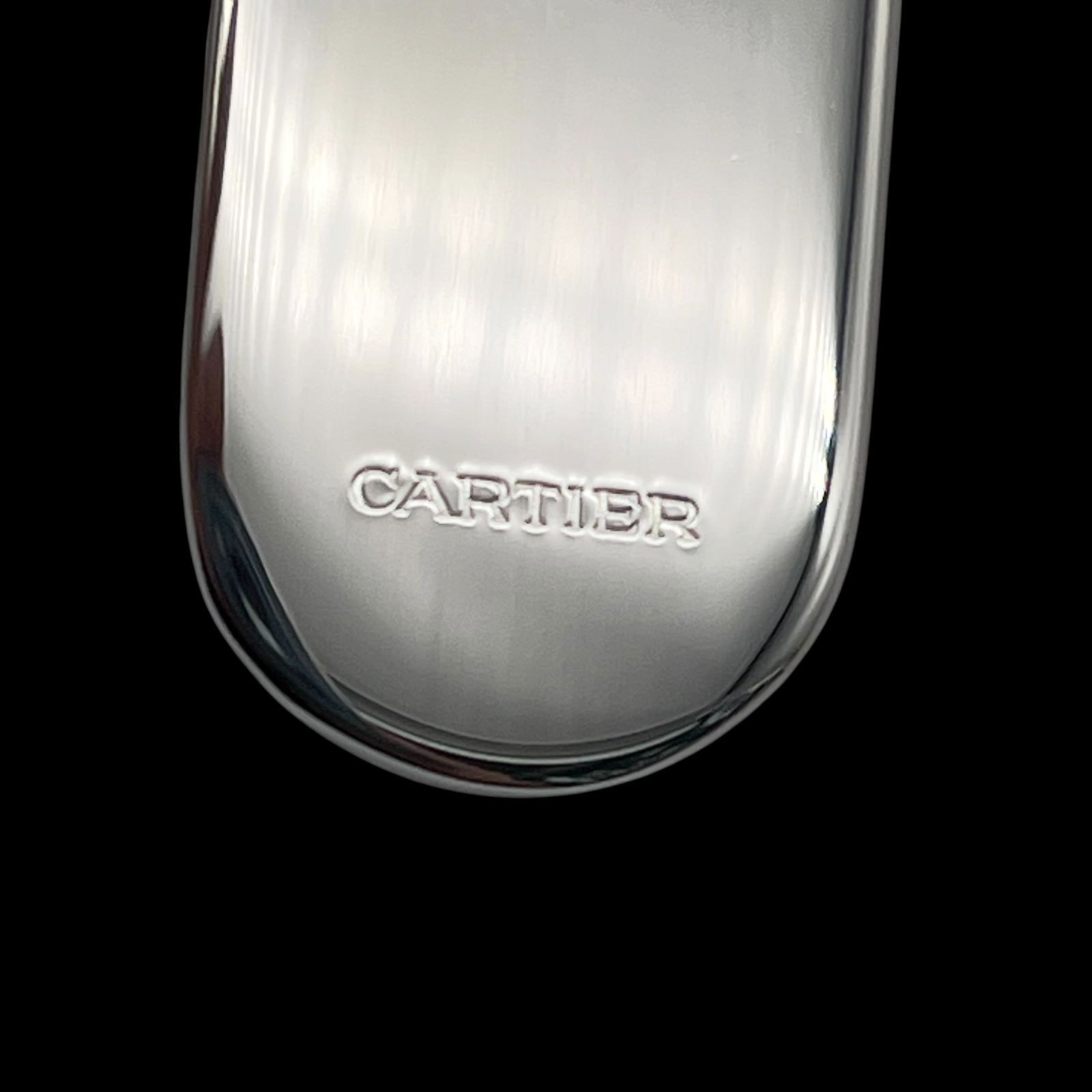 極美品 Cartier カルティエ デコールオーバルキーリング ロゴ チャーム