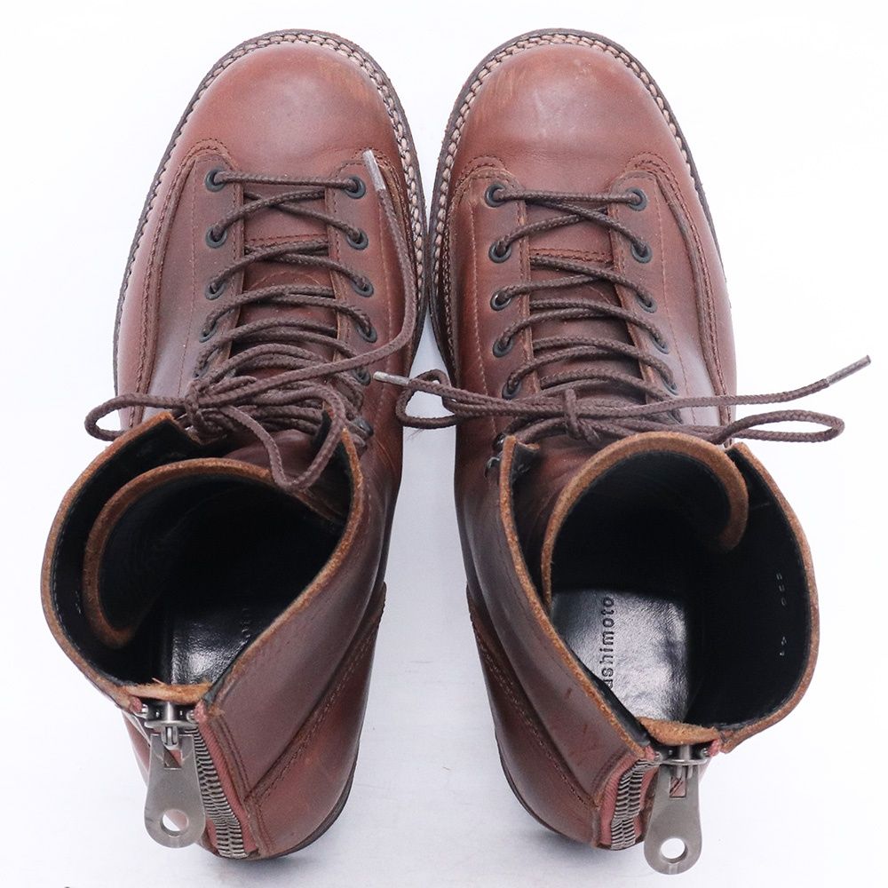 JUNHASHIMOTO MILITARY BACK ZIP BOOTS サイズ41 ブラウン S30 - メルカリ