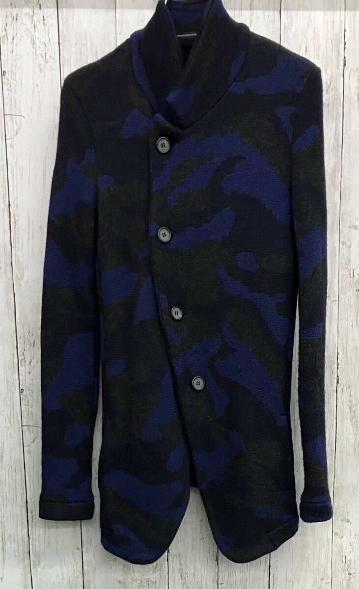 Y's 長袖カーディガン ワイズ カモフラ柄 ウール size2 8,075円
