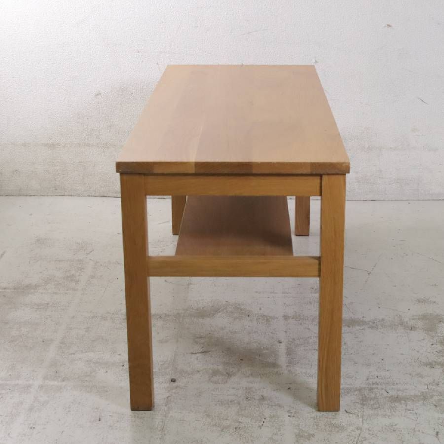 無印良品 無垢材ベンチ 板座 オーク材 幅100cm 現行モデルと違って節の