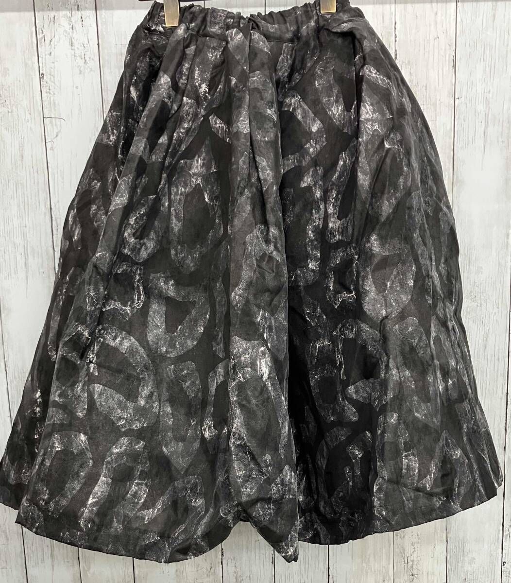 COMME des GARCONS COMME des GARCONS グラフィックスカート コムデギャルソンコムデギャルソン シルク100% チュール 総柄 size XS