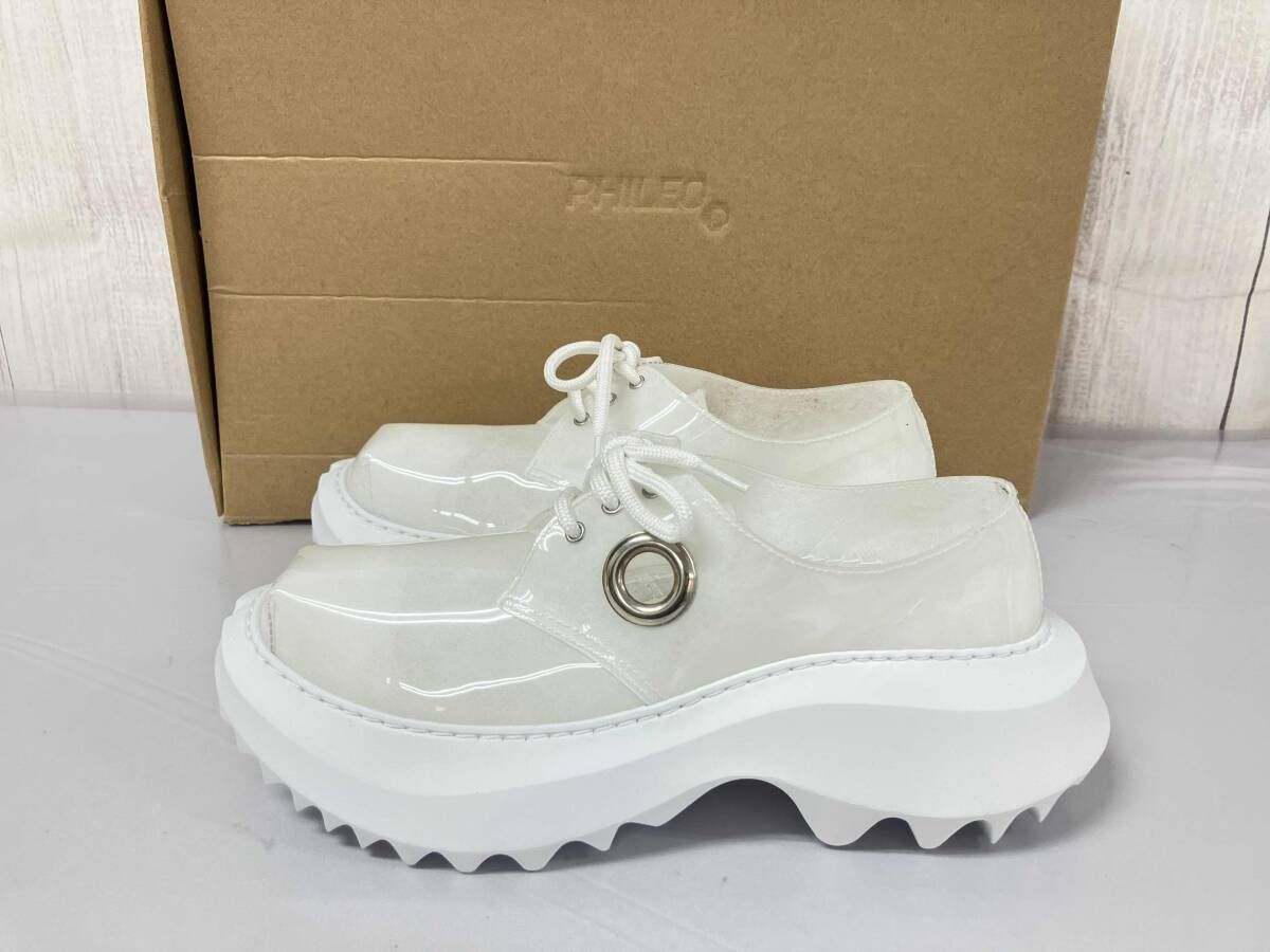 COMME des GARCONS / PHILEO /コムデギャルソン/ ヒィレオ / ダービーシューズ ホワイト サイズ 40
