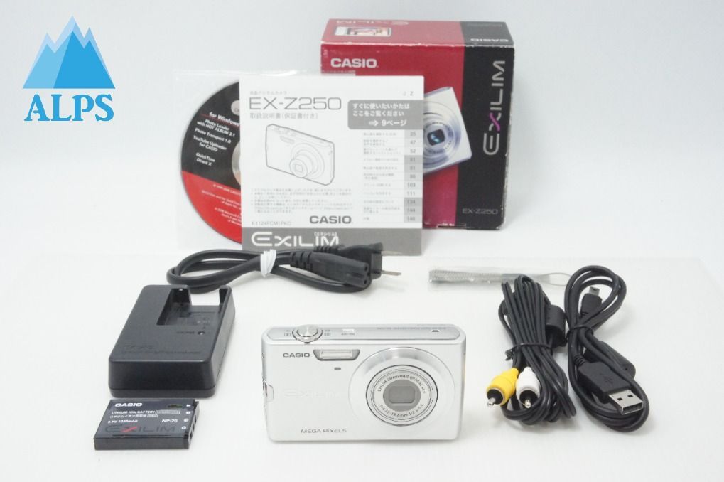 良品 CASIO カシオ EXILIM EX-Z250 コンパクトデジタルカメラ シルバー 元箱付 260703b