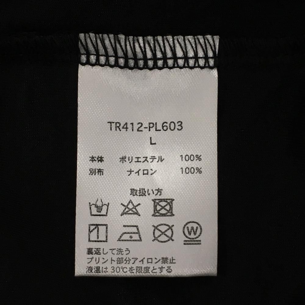 ゴルフ 【超美品】タイニーリーコン 半袖ポロシャツ 黒×白 裾ドロー