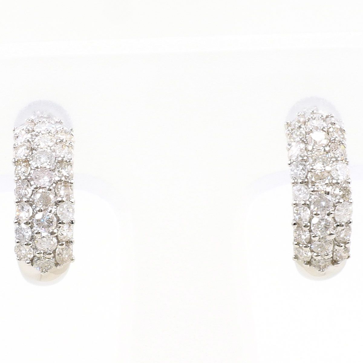 PT900/プラチナ ピアス ダイヤモンド 0.50ct 鑑別書 総重量約3.2g