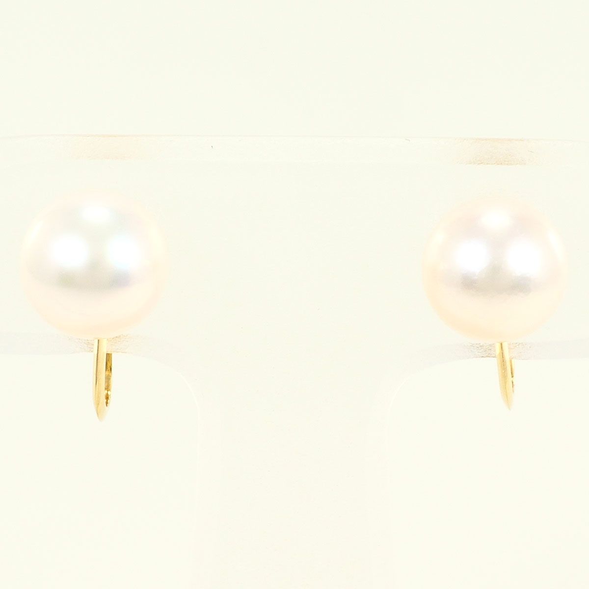 K18YG イヤリング clip-on earrings パール（真珠） 総重量約2.4g