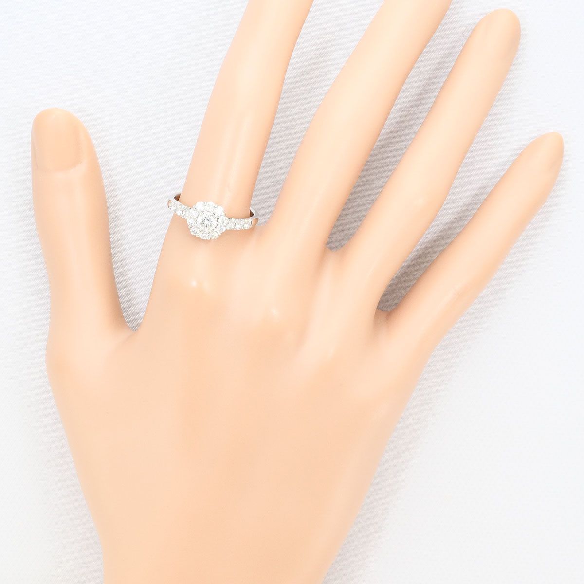 PT900/プラチナ リング・指輪 15号 ダイヤモンド 0.31ct ダイヤモンド