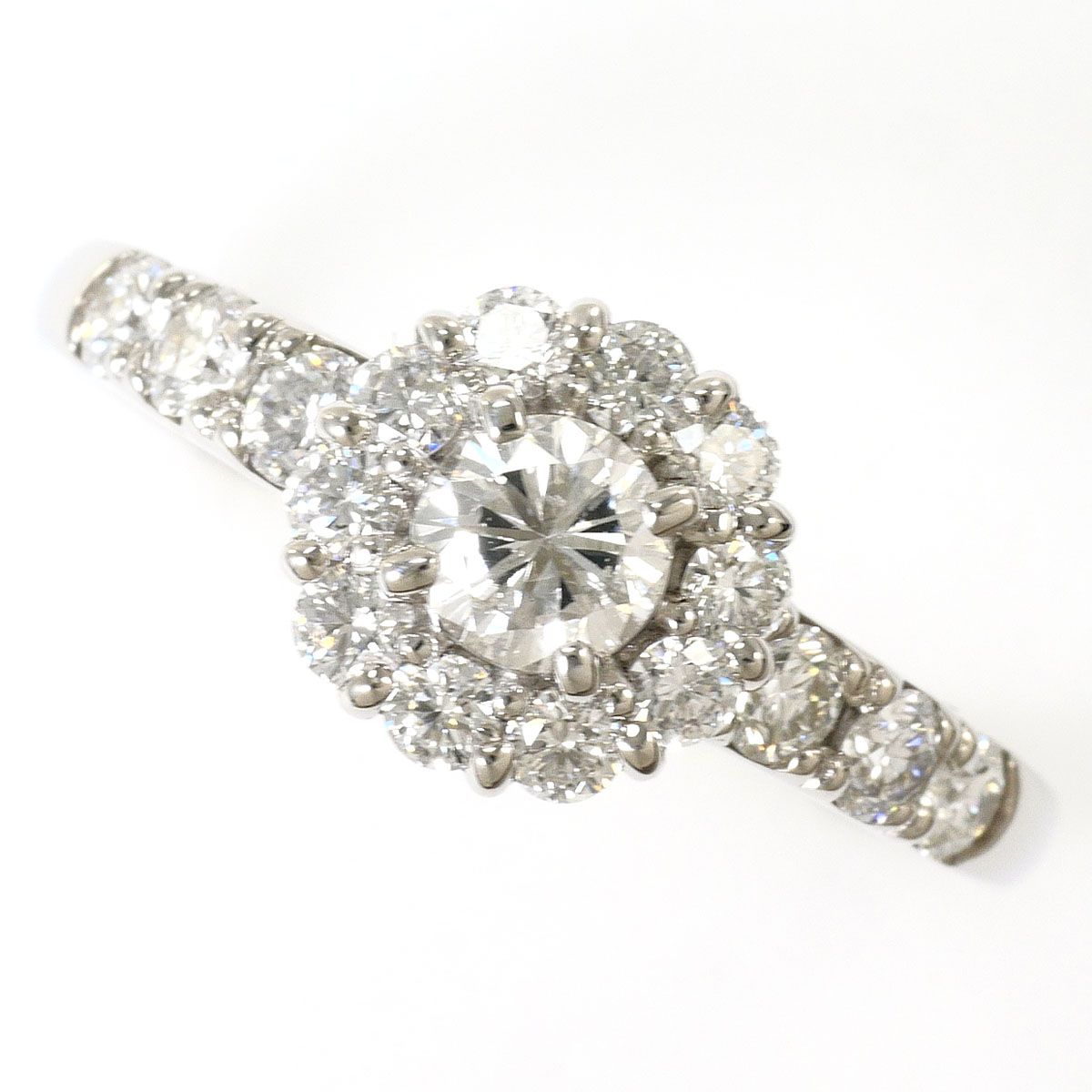 PT900/プラチナ リング・指輪 15号 ダイヤモンド 0.31ct ダイヤモンド