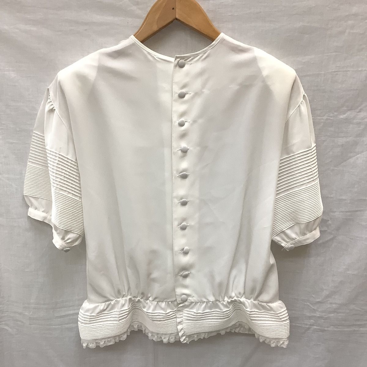 INGEBORG インゲボルグ　半袖ブラウス　フリルシャツ　リボン　レース　上品 ♪♪INGEBORG インゲボルグ レディース ブラウス シャツ リボン