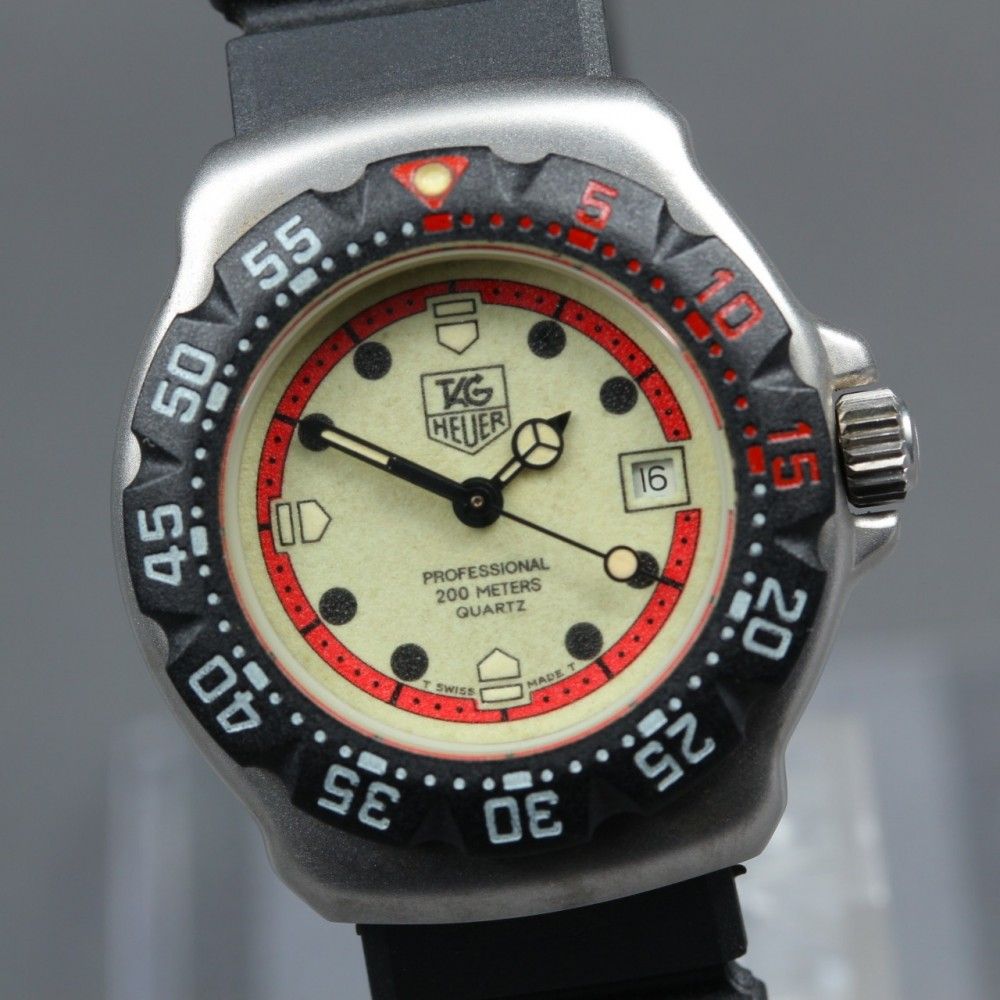 【稼働品】 TAG Heuer フォーミュラ1 371.508 ホワイト シルバー デイト 夜光 純正ブレス クオーツ レディース 腕時計 #17601