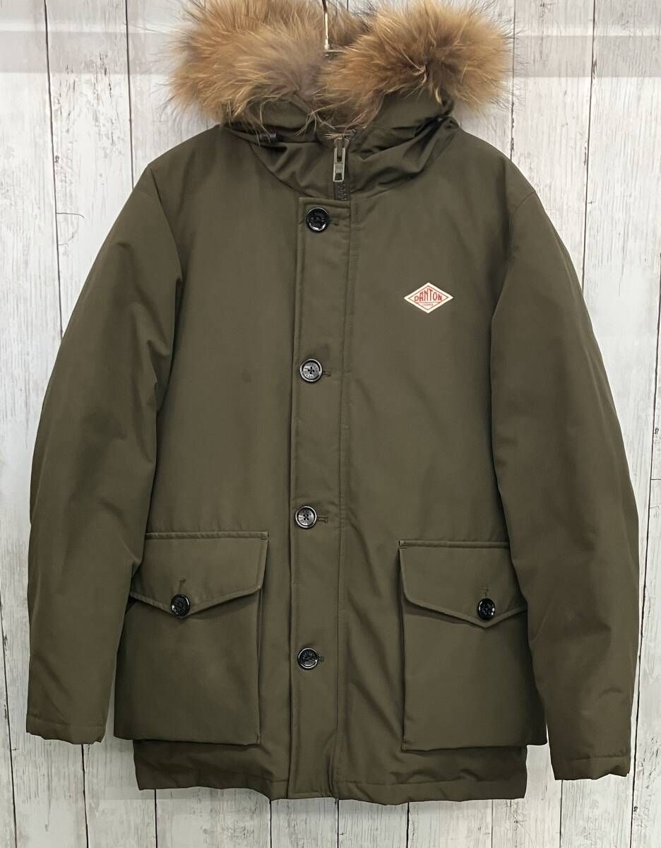 DANTON ダウンジャケット ダントン フーデットダウン 20A-FA-001 カーキ size38