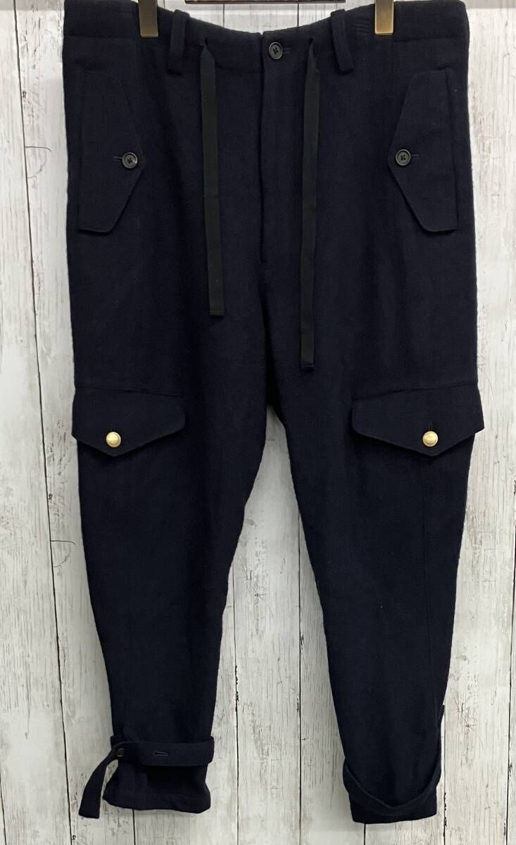 S'YTE Yohji Yamamoto ロングパンツ サイト ヨウジヤマモト ウールパンツ ネイビー size3