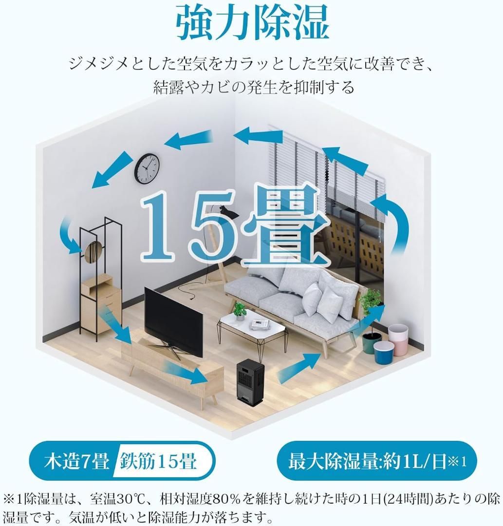 23M863 Boweer 除湿機 大容量 3L 除湿量1L/日 【鉄筋15畳 - メルカリ