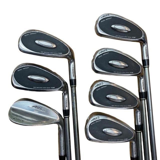 中古】 つるや AXEL DUAL IMPACT HM 8S アイアンセット IR AXEL DUAL