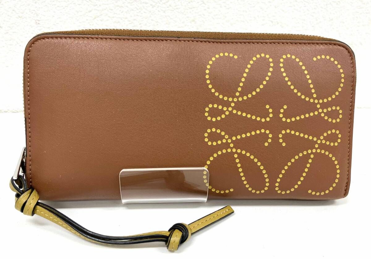 LOEWE ロエベ 26＊＊＊1 ラウンドファスナー ブラウン系 財布 ウォレット