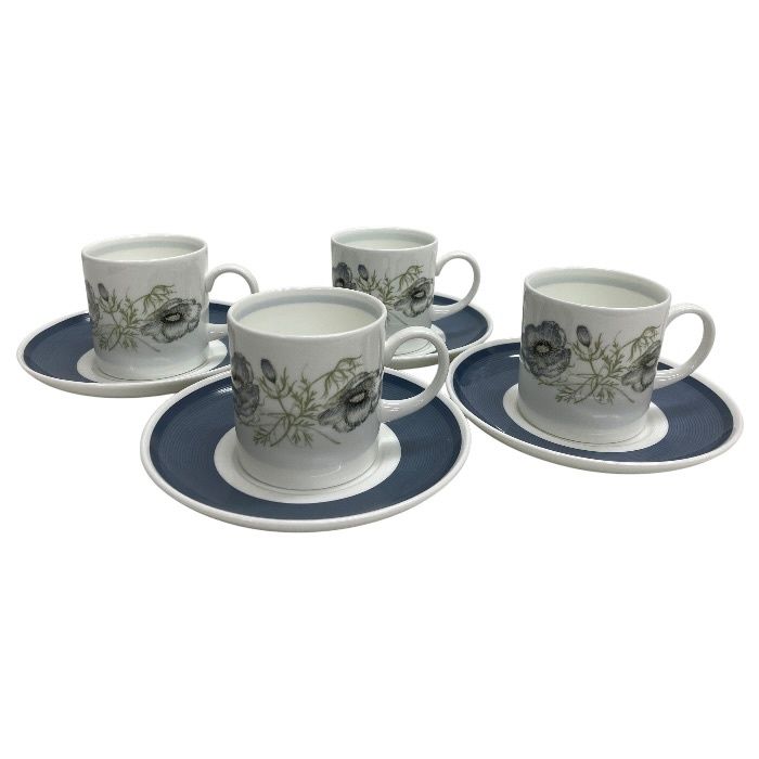 極美品/WEDGWOOD ウェッジウッド/スージークーパー グレンミスト/来客セット/カップ＆ソーサー/FB4612