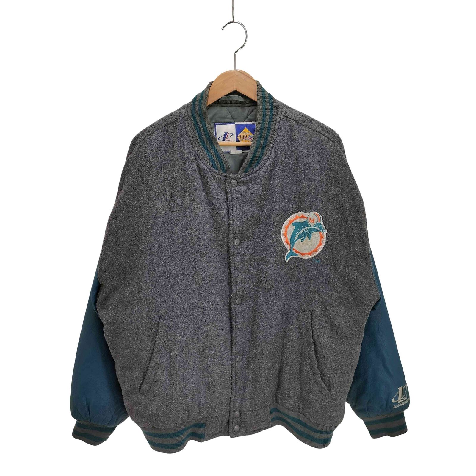 ロゴアスレチック LOGO ATHLETIC NFL チーム刺繍スタジャン レザー切替 メンズ JPN：L