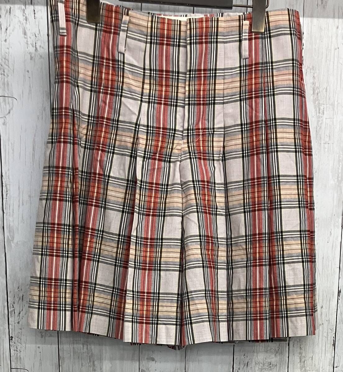 COMME des GARCONS HOMME PLUS キュロットパンツ コムデギャルソンオムプリュス チェック柄 プリーツ AD2013 size S