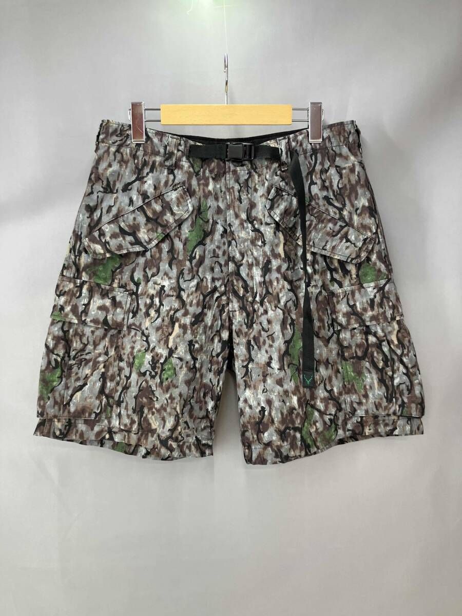 ★ South2 West8 サウスツー ウエストエイト KP819 ハーフカーゴパンツ 迷彩柄 ショートパンツ S グレー 夏