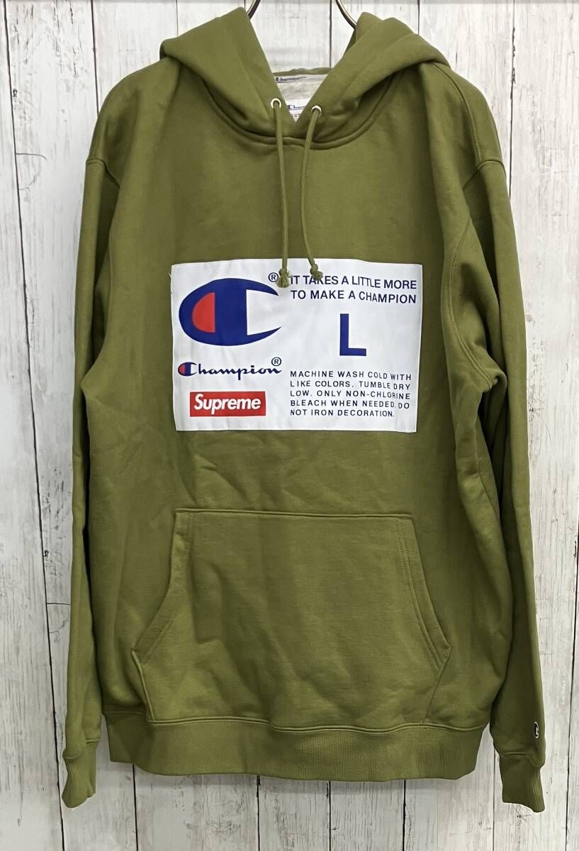Supreme × Champion プルオーバーフーディ シュプリーム チャンピオン パーカー size L