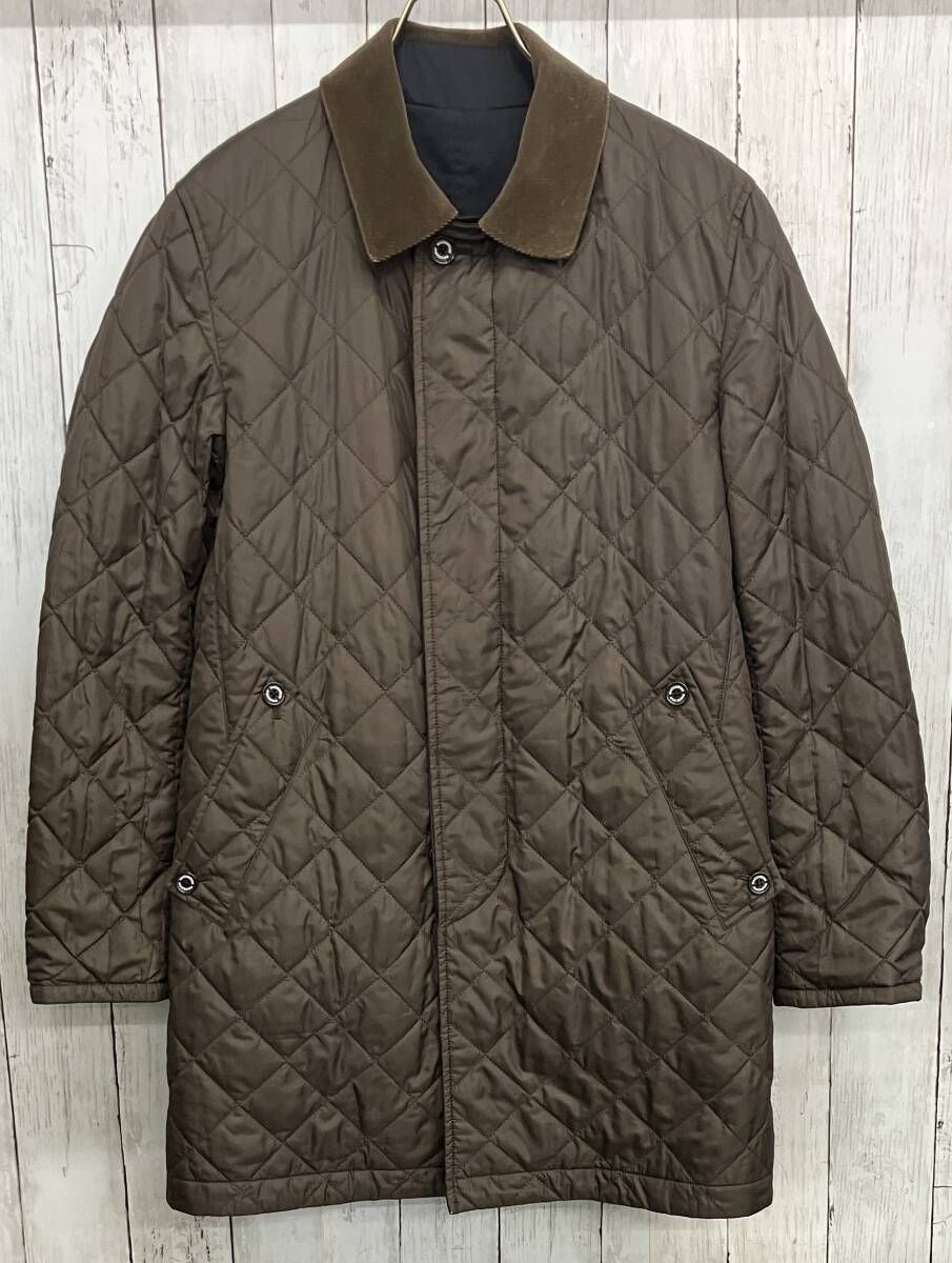 MACKINTOSH PHILOSOPHY キルティングジャケット マッキントッシュフィロソフィー リバーシブル ブラウン×ネイビー size38