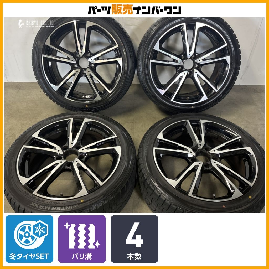【バリ溝】EUROTECH GAYA SOLI 18in 7.5J +49 PCD112 ウインターマックスWM02 225/45R18 ベンツ W177 Aクラス W247 Bクラス C118 CLA