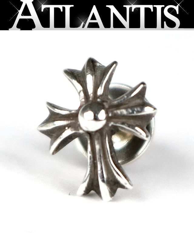CHROME HEARTS 銀座店 クロムハーツ ＃2 CHクロス スタッド ピアス メンズ シルバー SV925 103822 CHROME HEARTS 銀座店 クロムハーツ ＃2 CHクロス スタッド ピアス