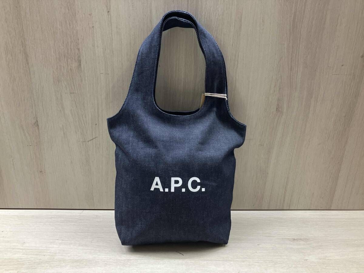 A.P.C. トートバッグ　ネイビー A.P.C トートバッグ ネイビー アーペーセー - メルカリ