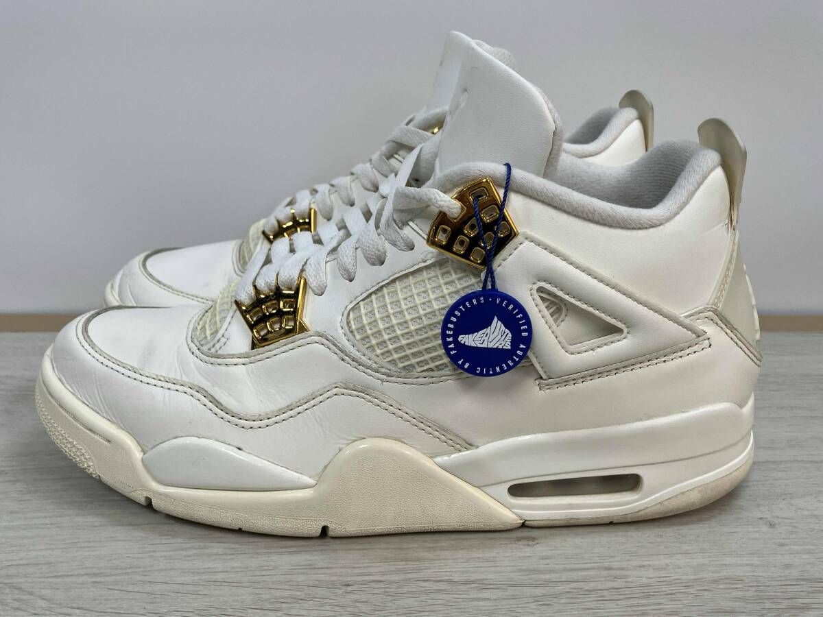 【鑑定済み】NIKE ナイキ AirJordan4 エアジョーダン4 AQ9129-170 ホワイトアンドゴールド スニーカー28.5cm 13,994円