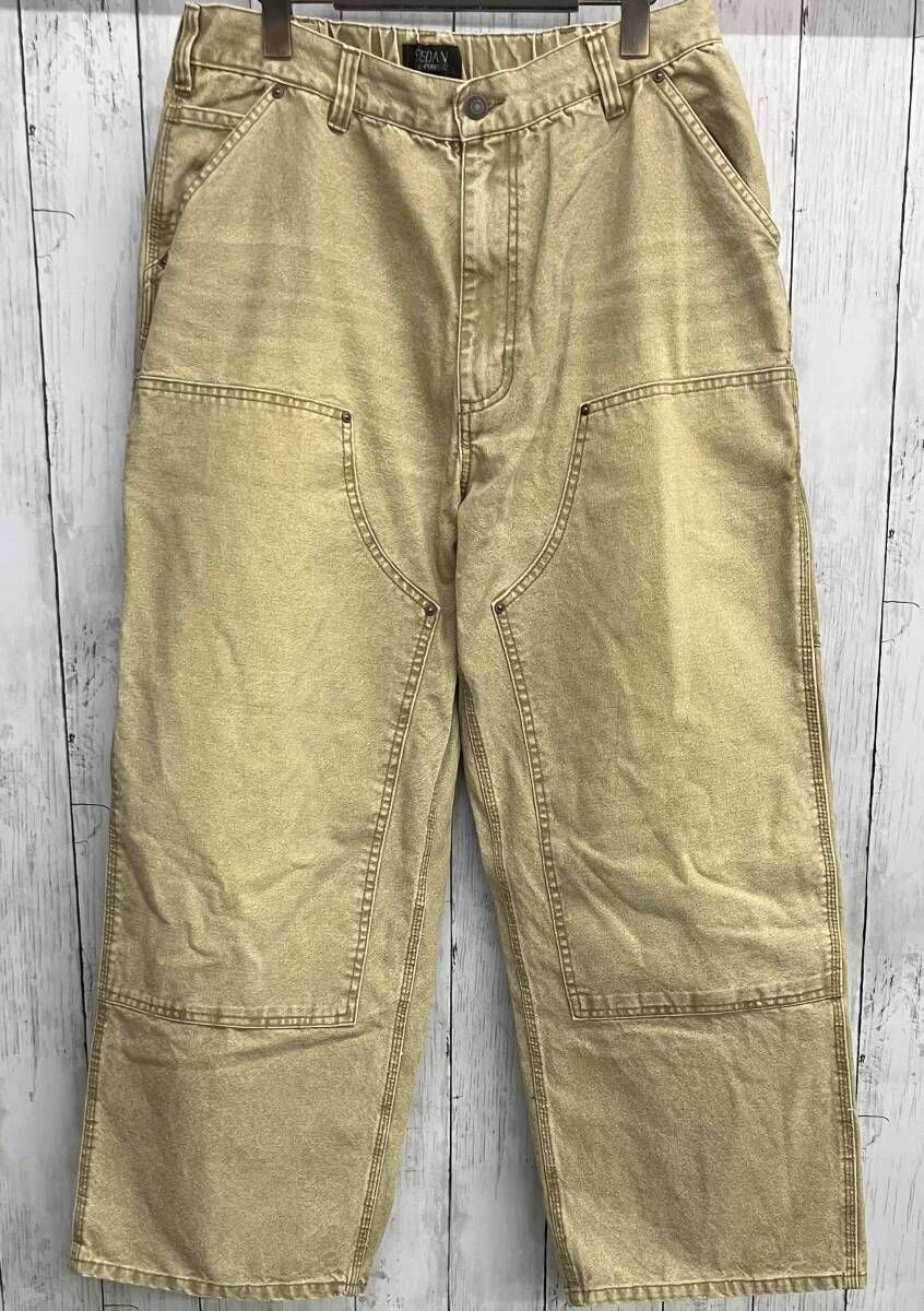 SEDAN ALL-PURPOSE VINTAGE WASHED DOUBLE KNEE PANTS セダンオールパーパス SD26S-PT04 size XL