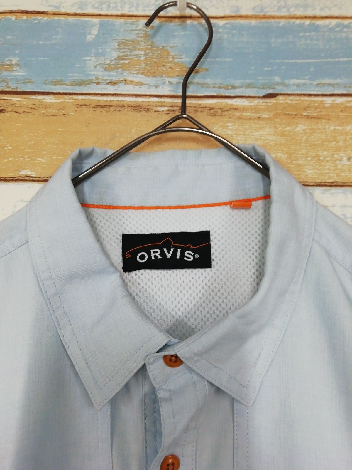 ORVIS オービス フィッシングシャツ 長袖 ライトブルー 水色 XLサイズ
