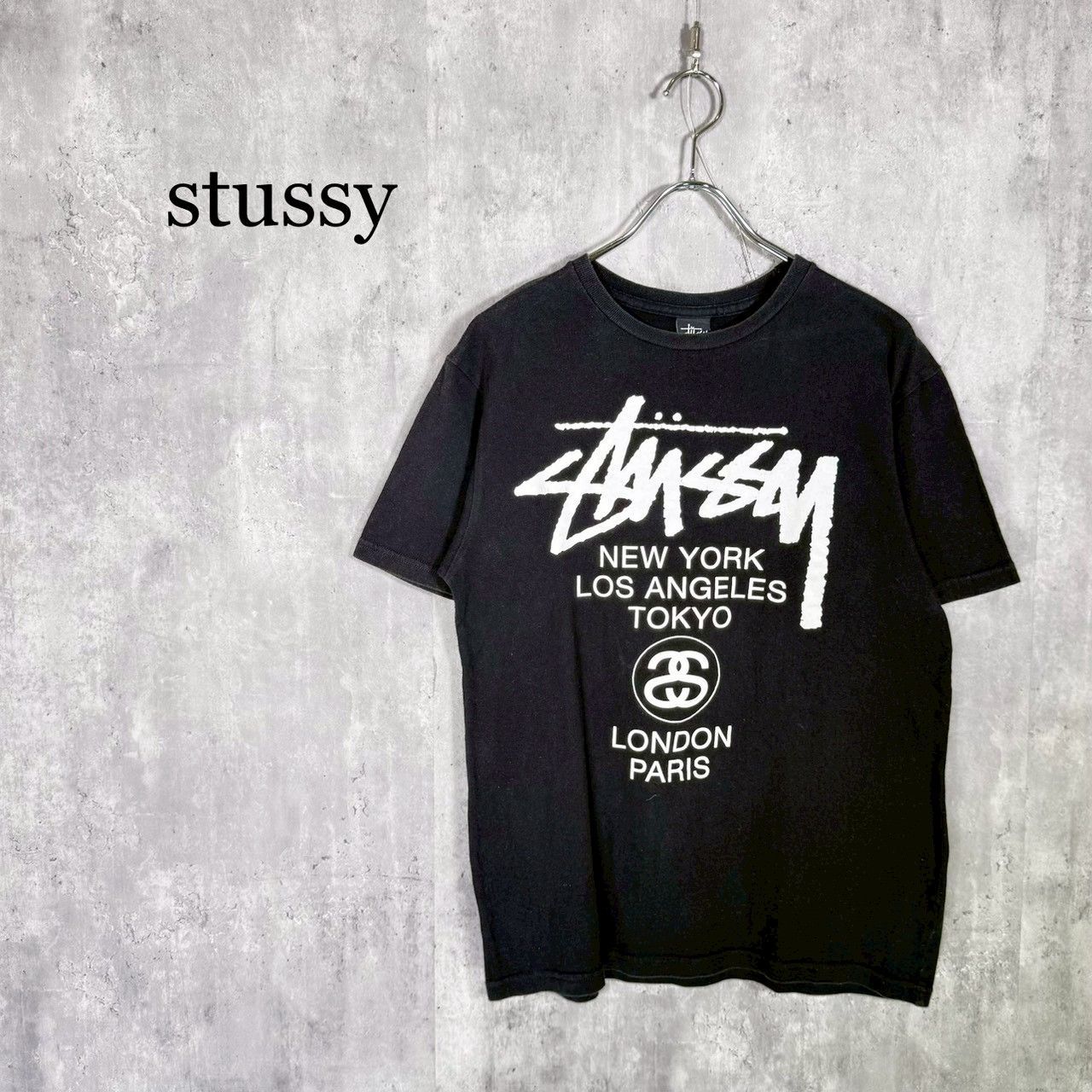 『stussy』ステューシー(S) STUSSY WORLD TOUR TEE ワールドツアー Tシャツ