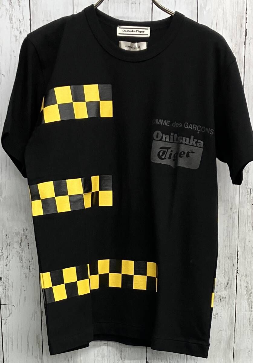 COMME des GARCONS × Onitsuka Tiger 半袖Tシャツ コムデギャルソン　オニツカタイガー クルーネック ブラック size M チェック