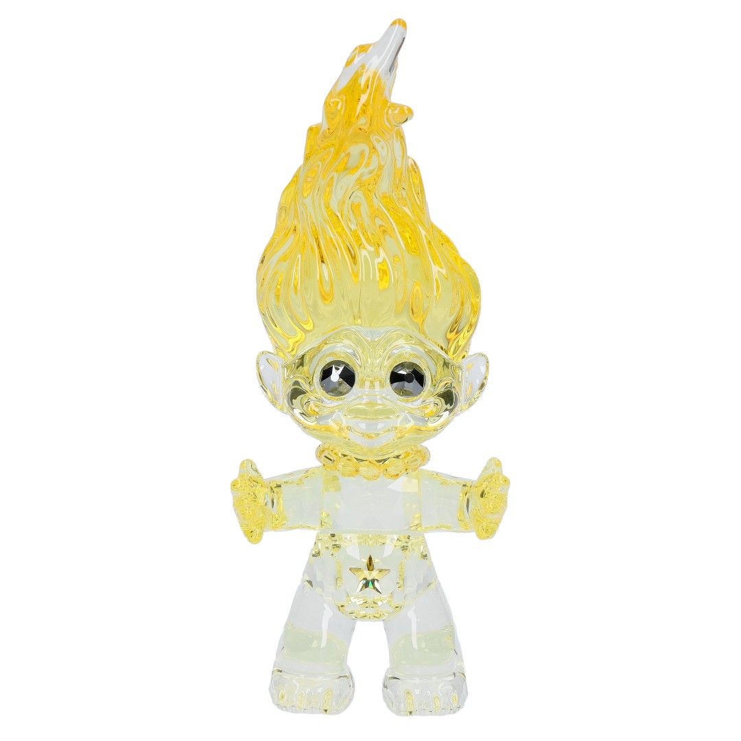 スワロフスキー SWAROVSKI 置物 オブジェ フィギュア オーナメント 5682658 グッドラックトロールズ イエロー GOOD LUCK TROLLS YELLOW