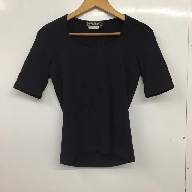 ☑️ 【フェラガモ Salvatore Ferragamo】半袖Tシャツ/黒/M Salvatore Ferragamo サルヴァトーレフェラガモ Tシャツ 半袖 半袖