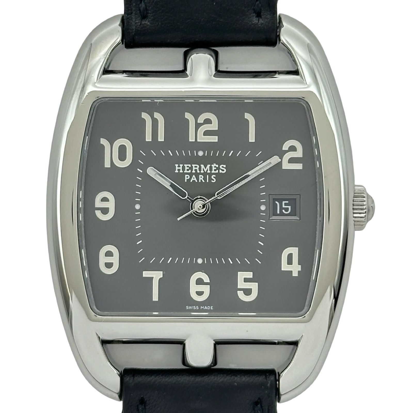 エルメス HERMES ケープコッド トノー CT1.710 グレー ステンレススチール クオーツ メンズ 腕時計