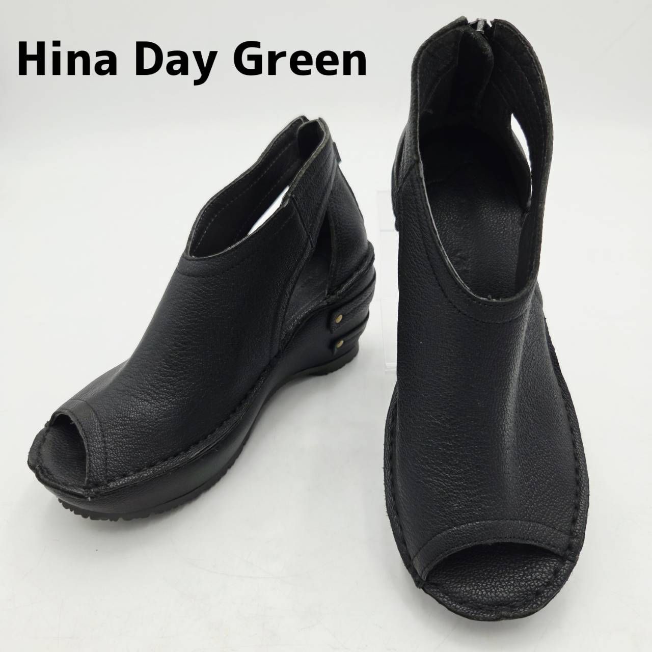 極美品 Hina Day Green ヒナデイグリーン ブーティサンダル 厚底