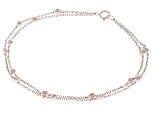 JEWELRY ジュエリー K18WG/D0.20/2.5g ブレスレット K18ホワイトゴールド K18WG シルバー レディース【中古】431