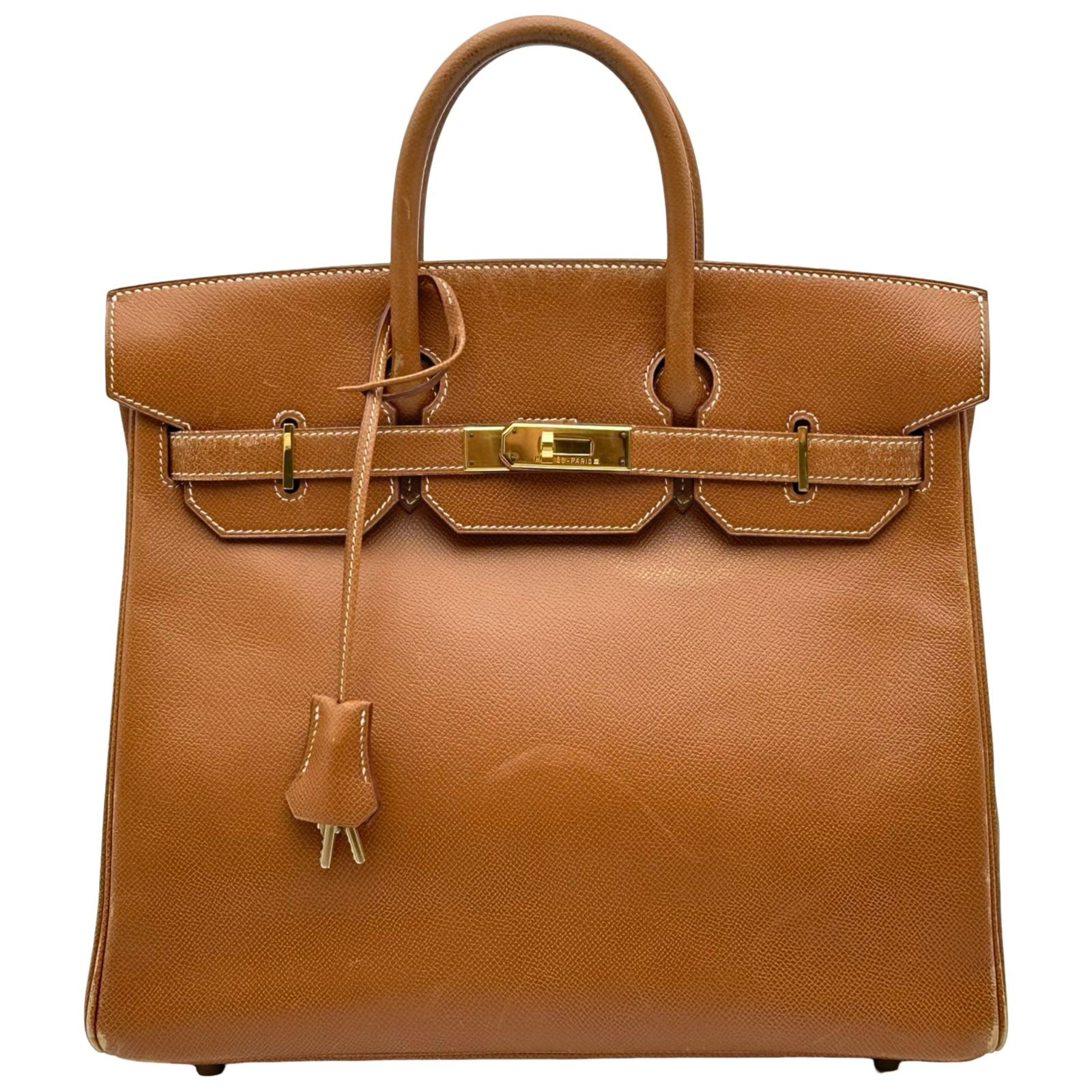 エルメス HERMES オータクロア32 〇Z刻印 ゴールド ゴールド金具 クシュベル レディース ハンドバッグ