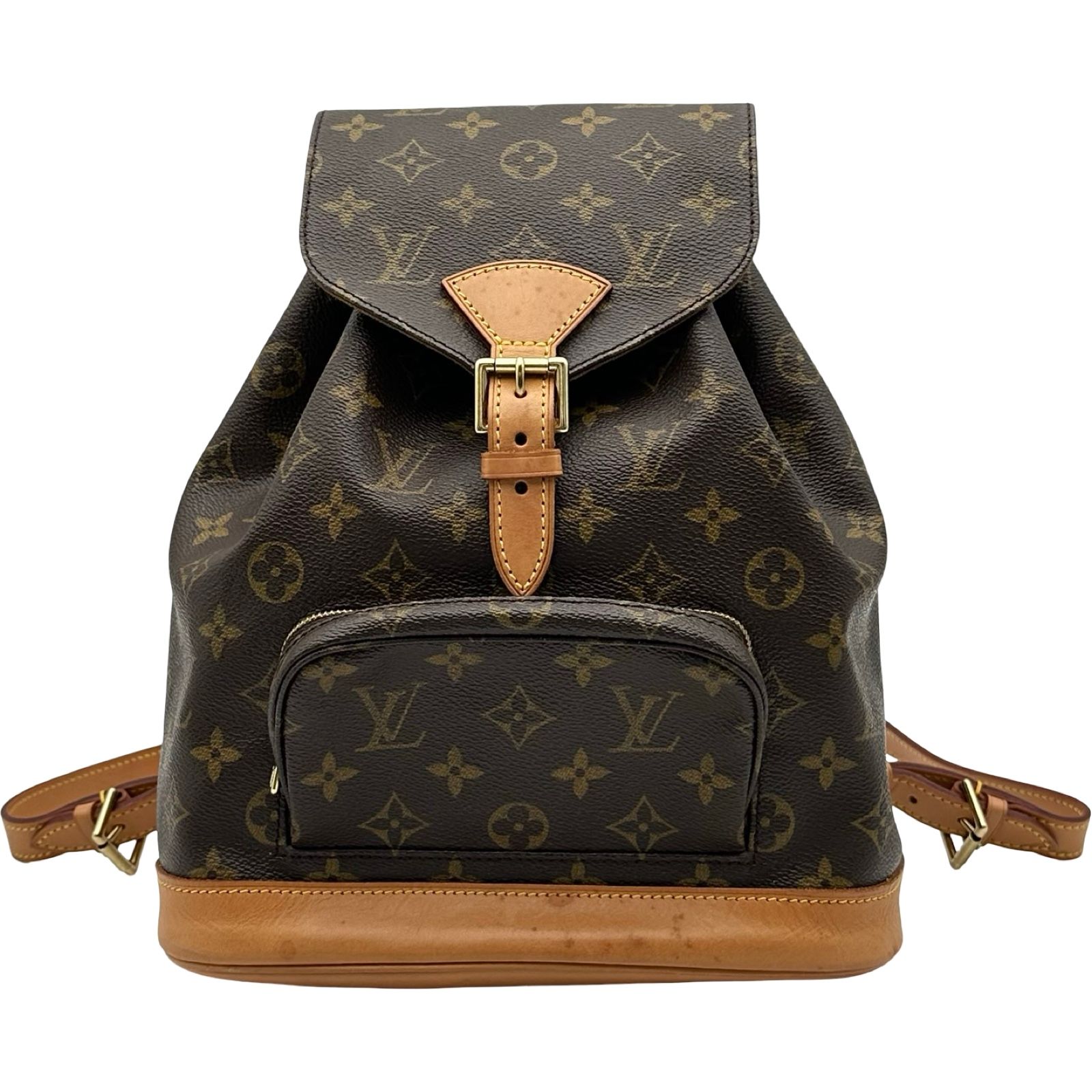 ルイ・ヴィトン LOUIS VUITTON モンスリMM M51136 ブラウン モノグラム・キャンバス レディース リュック・デイパック