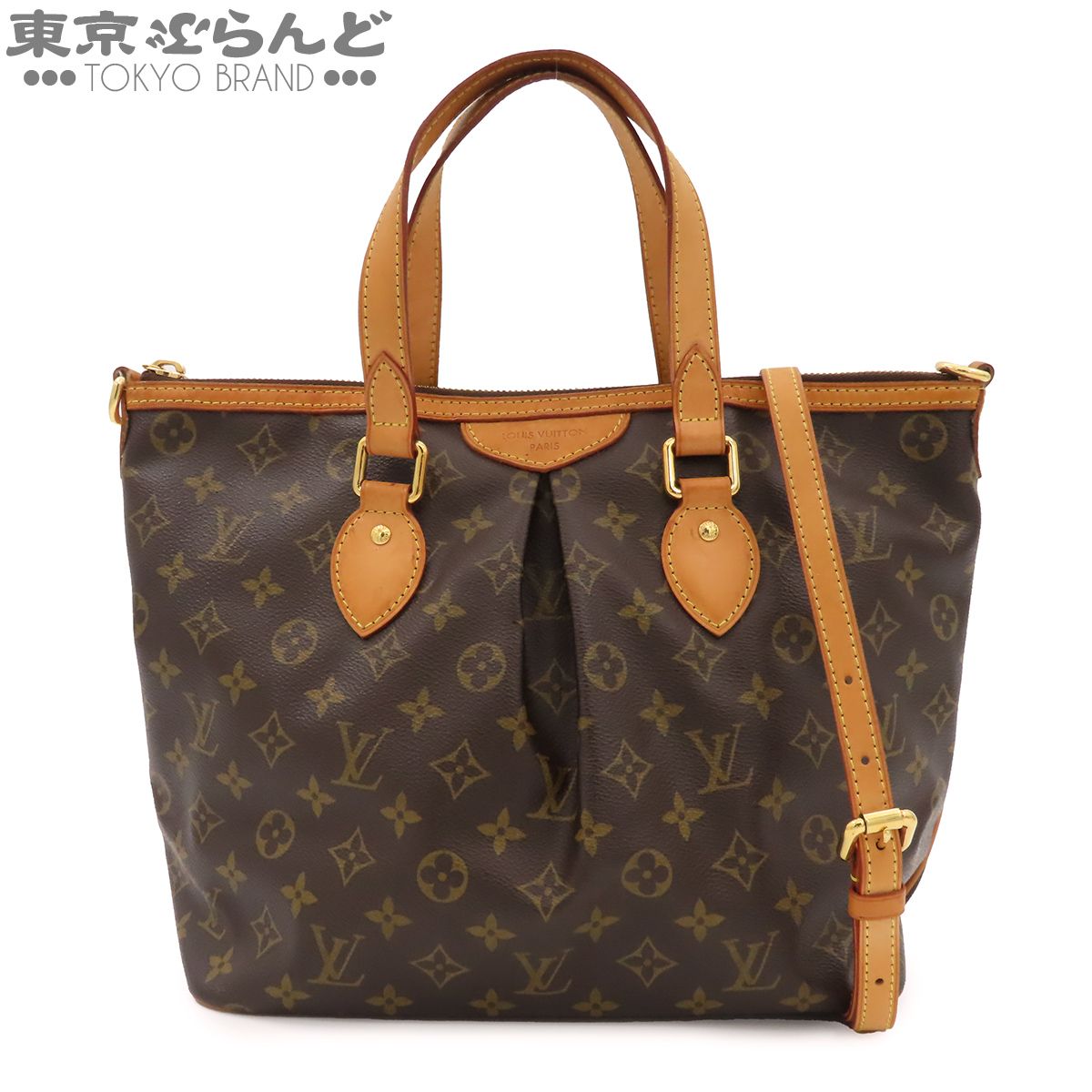ルイヴィトン LOUIS VUITTON パレルモ PM M40145 ブラウン ゴールド金具 モノグラムキャンバス 2WAY ハンドバッグ ショルダーバッグ レディース 101860135