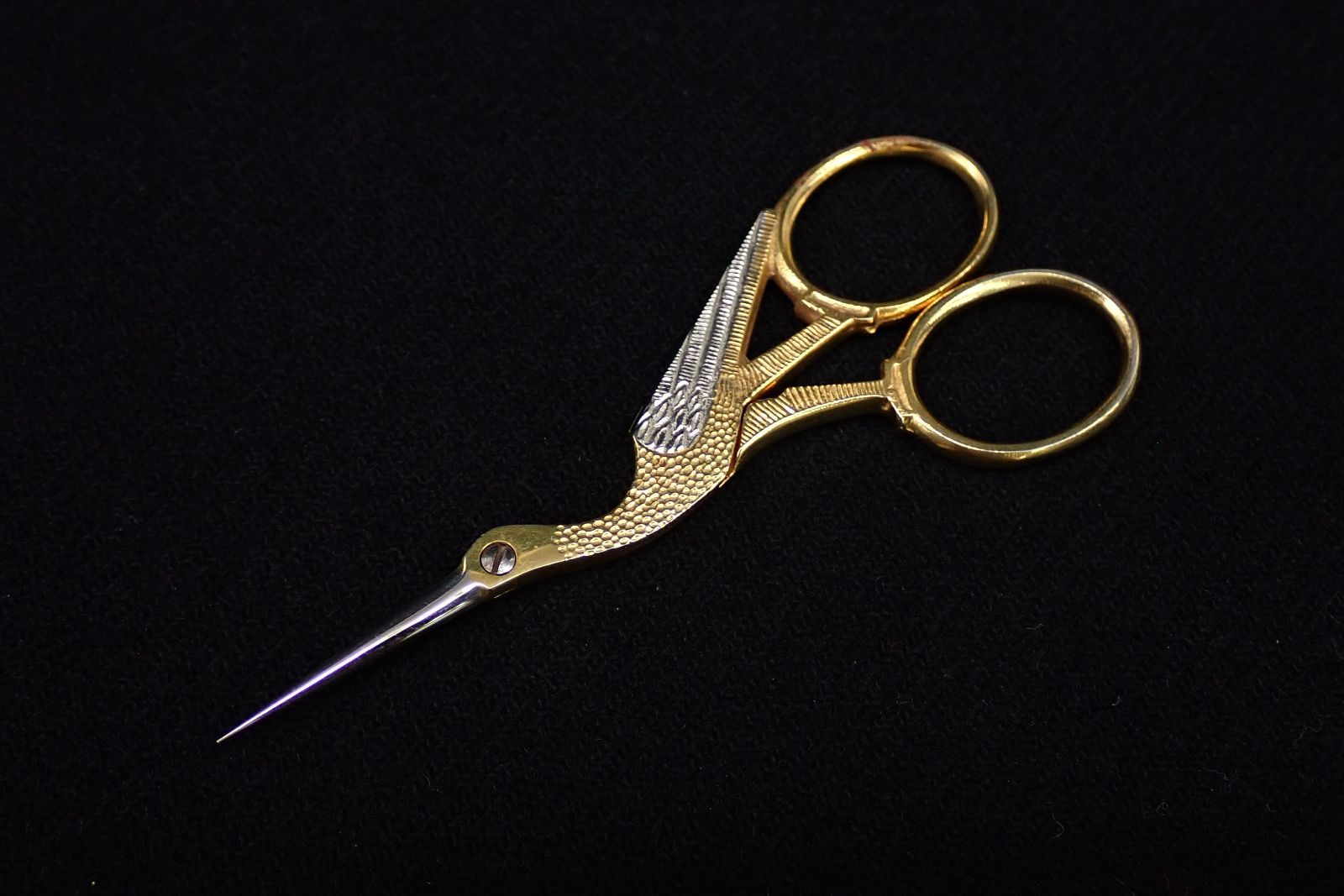△J.A HENCKELS SOLINGEN ゾーリンゲン コウノトリ 手芸用ハサミ△刺繡