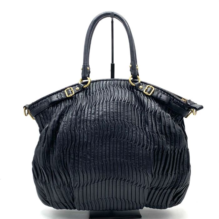 中古】良品 COACH コーチ マディソン ギャザード 2way レザー ハンド 
