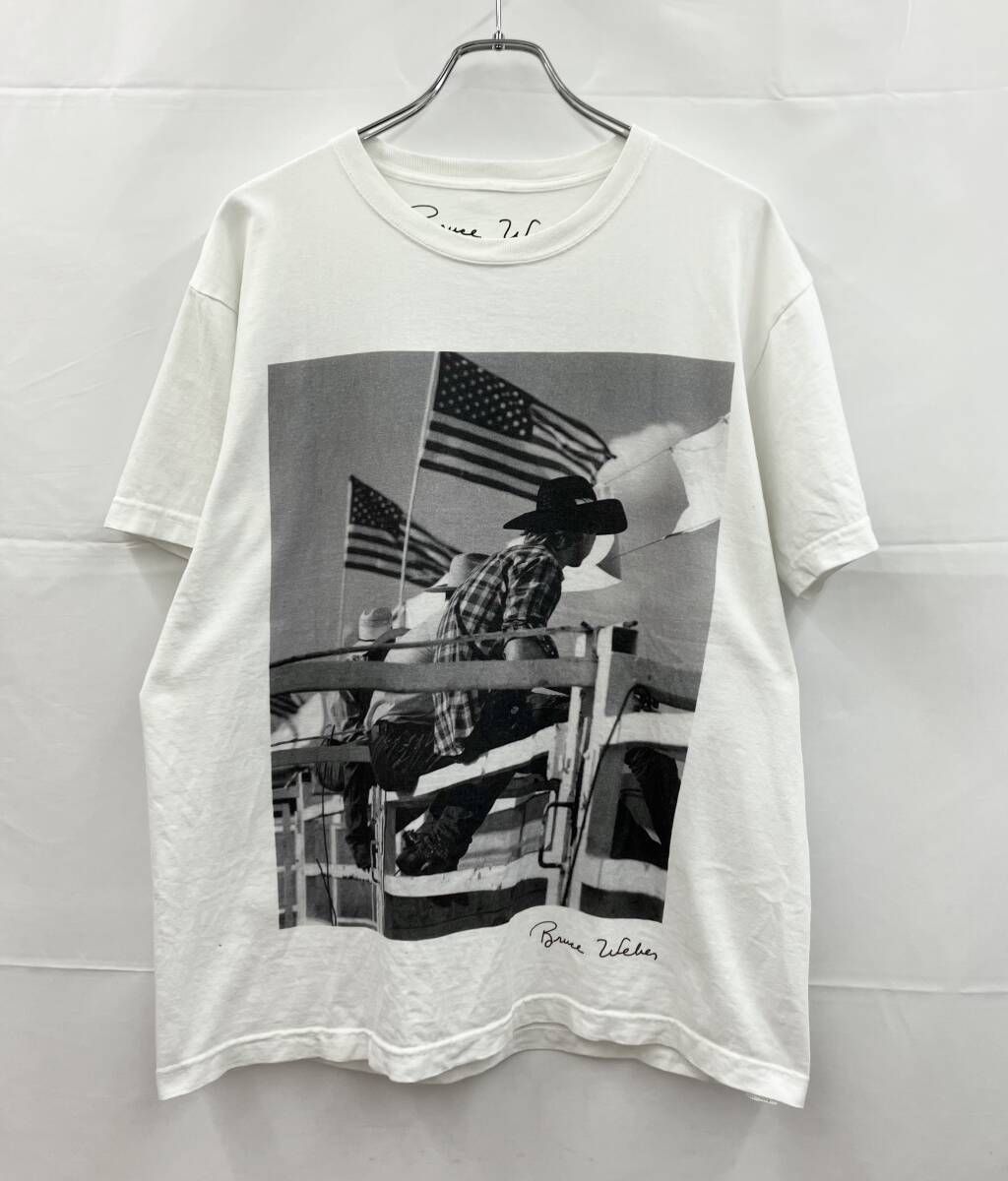 BIOTOP X Bruce Weber ビオトープ×ブルース・ウェーバー 半袖Tシャツ BOM-70700-A フォトプリントTシャツ 綿100% 日本製 L ホワイト 夏