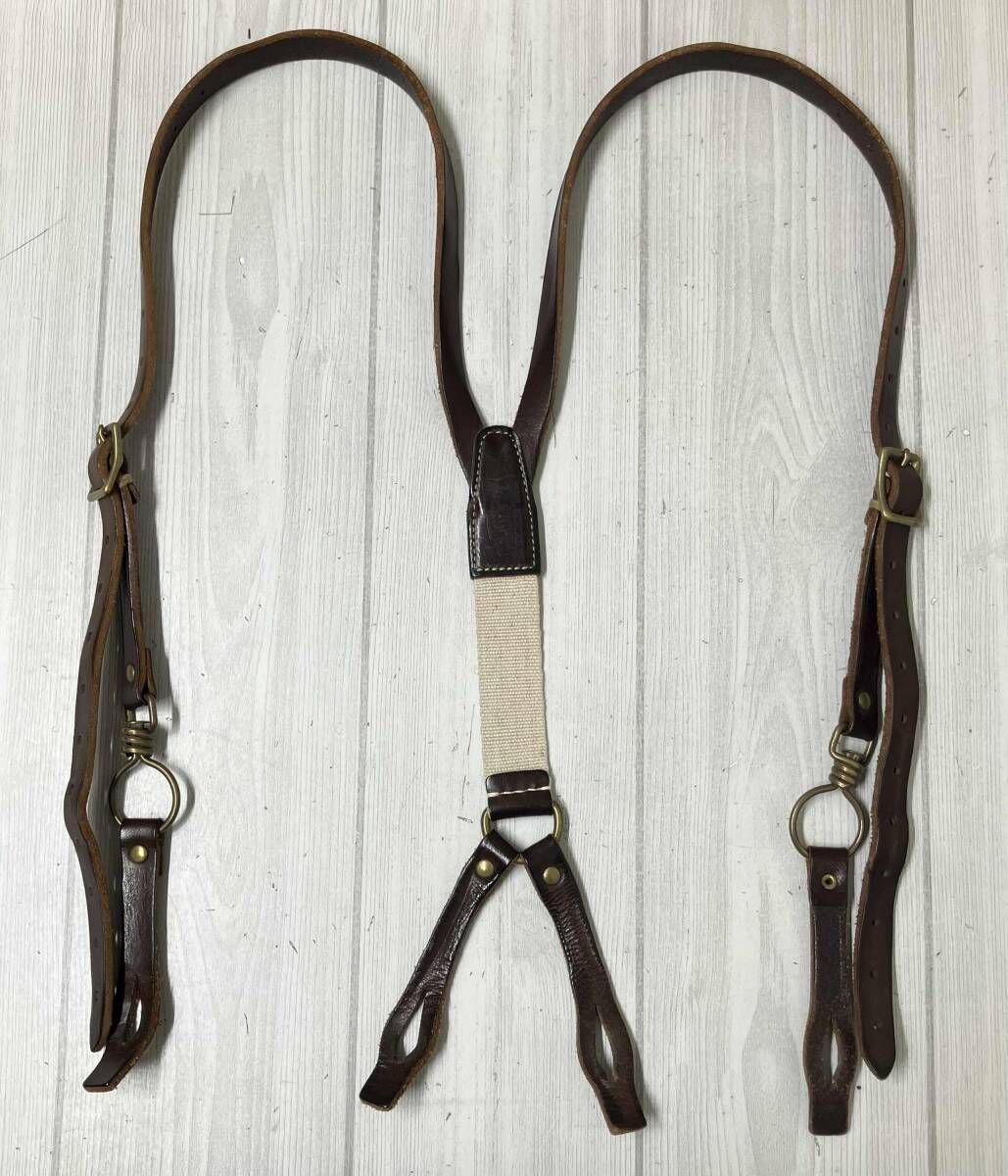 LEVI'S リーバイス GENUINE LEATHER レザー サスペンダー 古着 日本製 ヴィンテージ