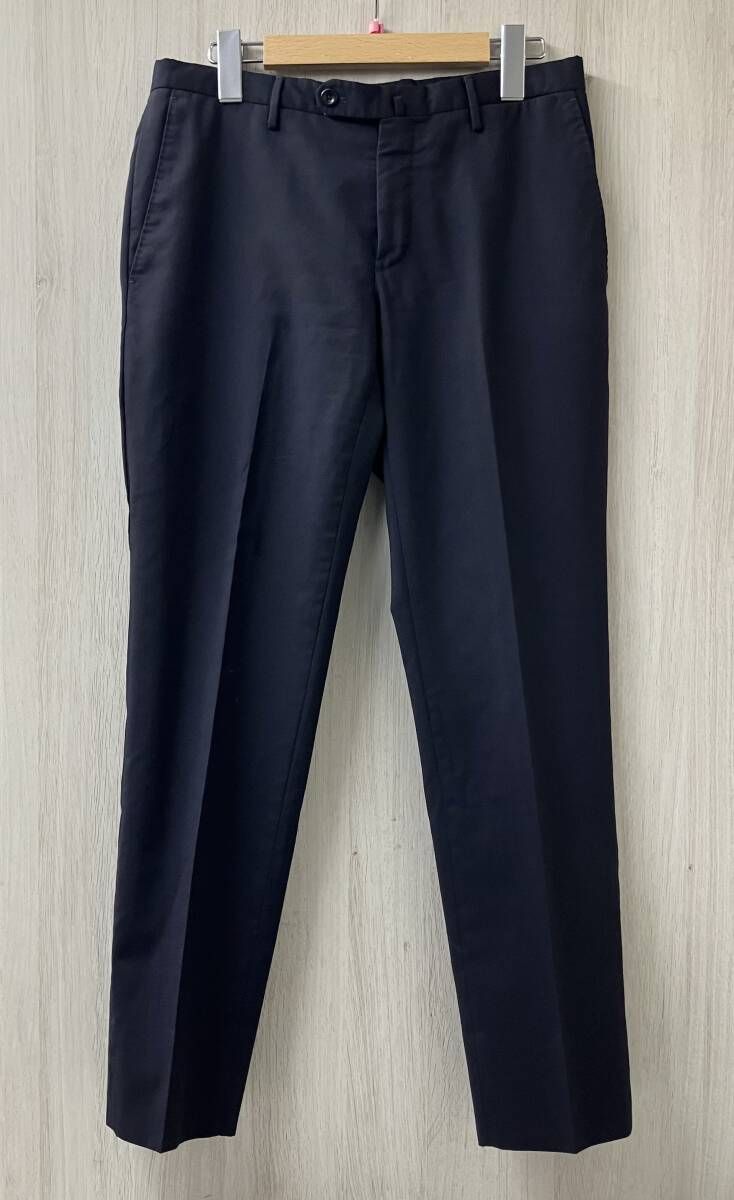 INCOTEX インコテックス 5006E SUPER 100'S トロピカルウール スラックス SLIM fit サイズ46 ネイビー