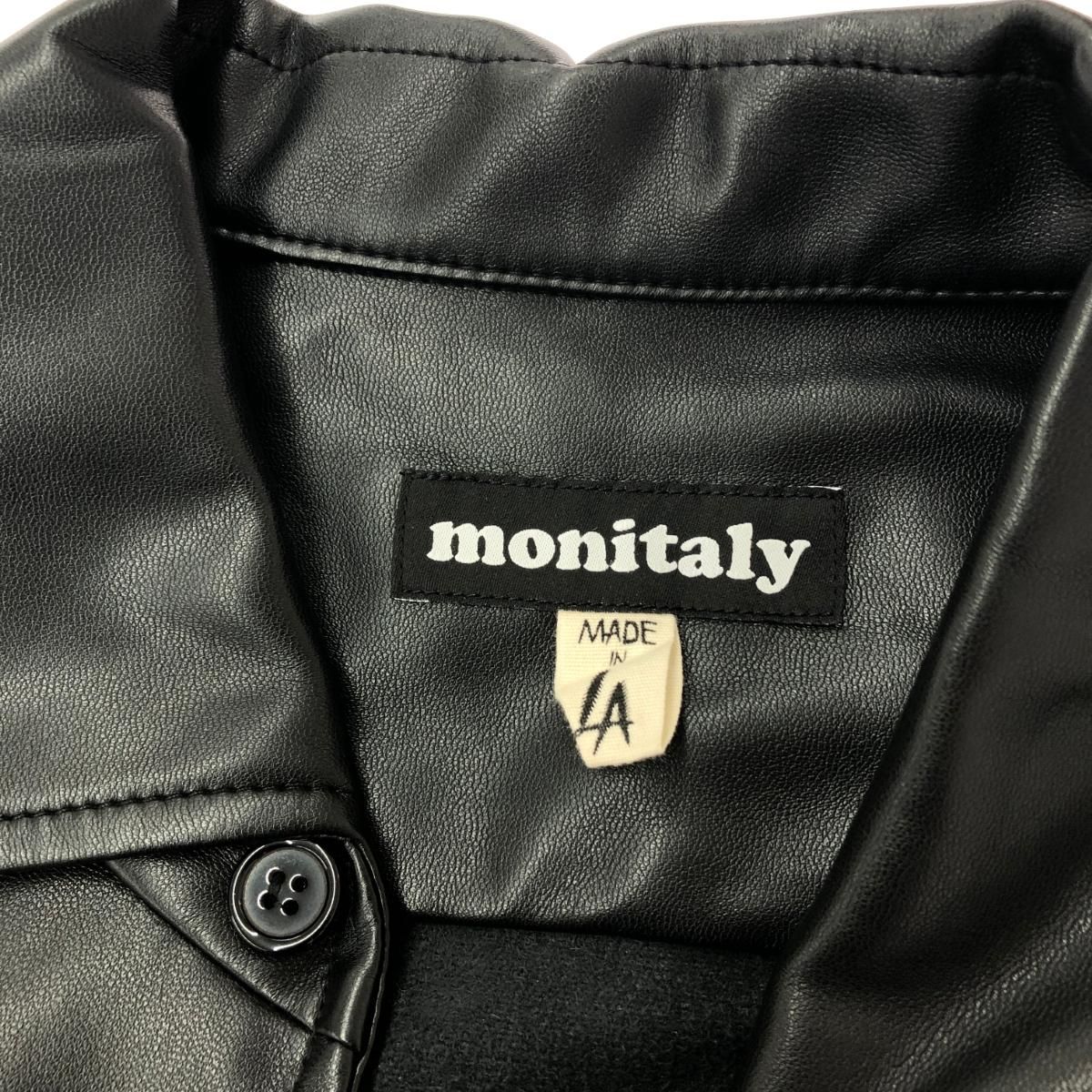 monitaly モニタリー ビーガンレザーシャツ サイズ:M 参考定価¥44000 23AW  合成皮革 ブラック メンズ / 241022000427 monitaly モニタリー ビーガンレザーシャツ サイズ:M 参考定価¥44000